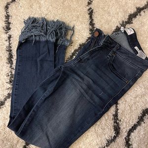 William Rast frayed ankle jeans